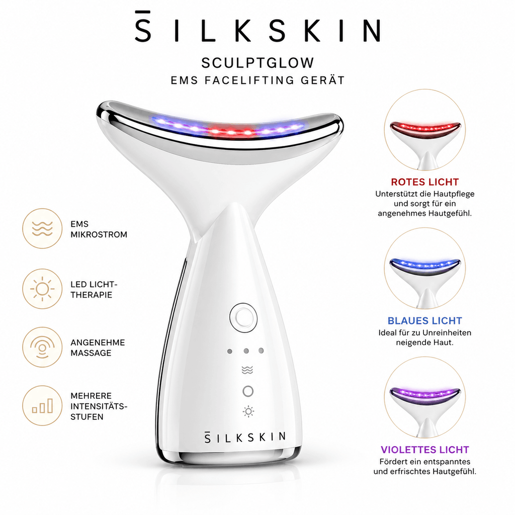 SculptGlow EMS Facelifting Gerät mit LED-Lichttherapie
